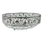 Ваза для фруктов ZDK Homium Kitchen Silver серебро 28х28х10