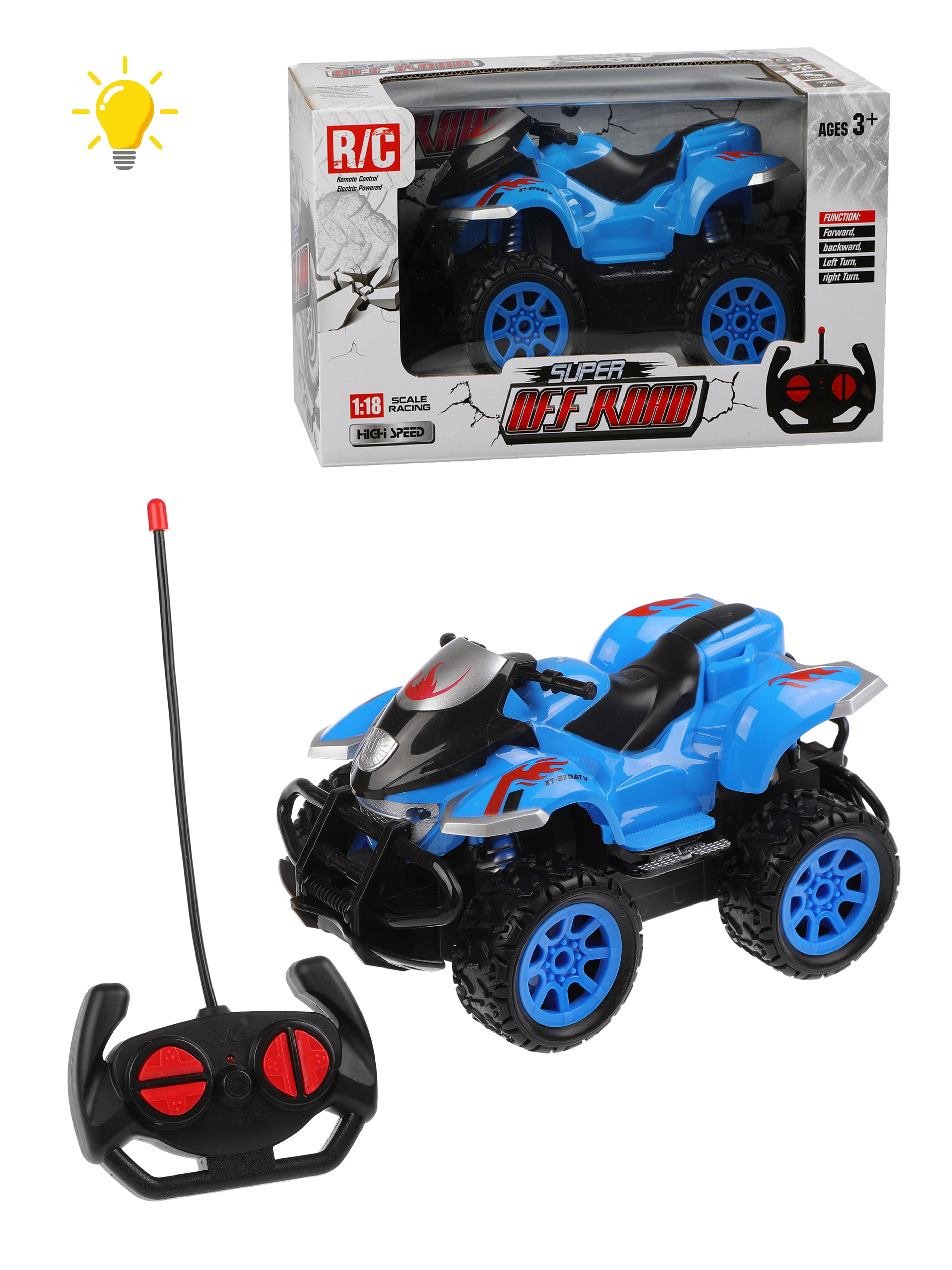 Квадроцикл РУ Наша Игрушка 1:18 - фото 1