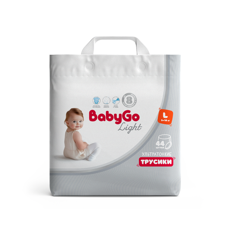 Трусики BabyGo ультратонкие 4 (9-14) 44 шт.