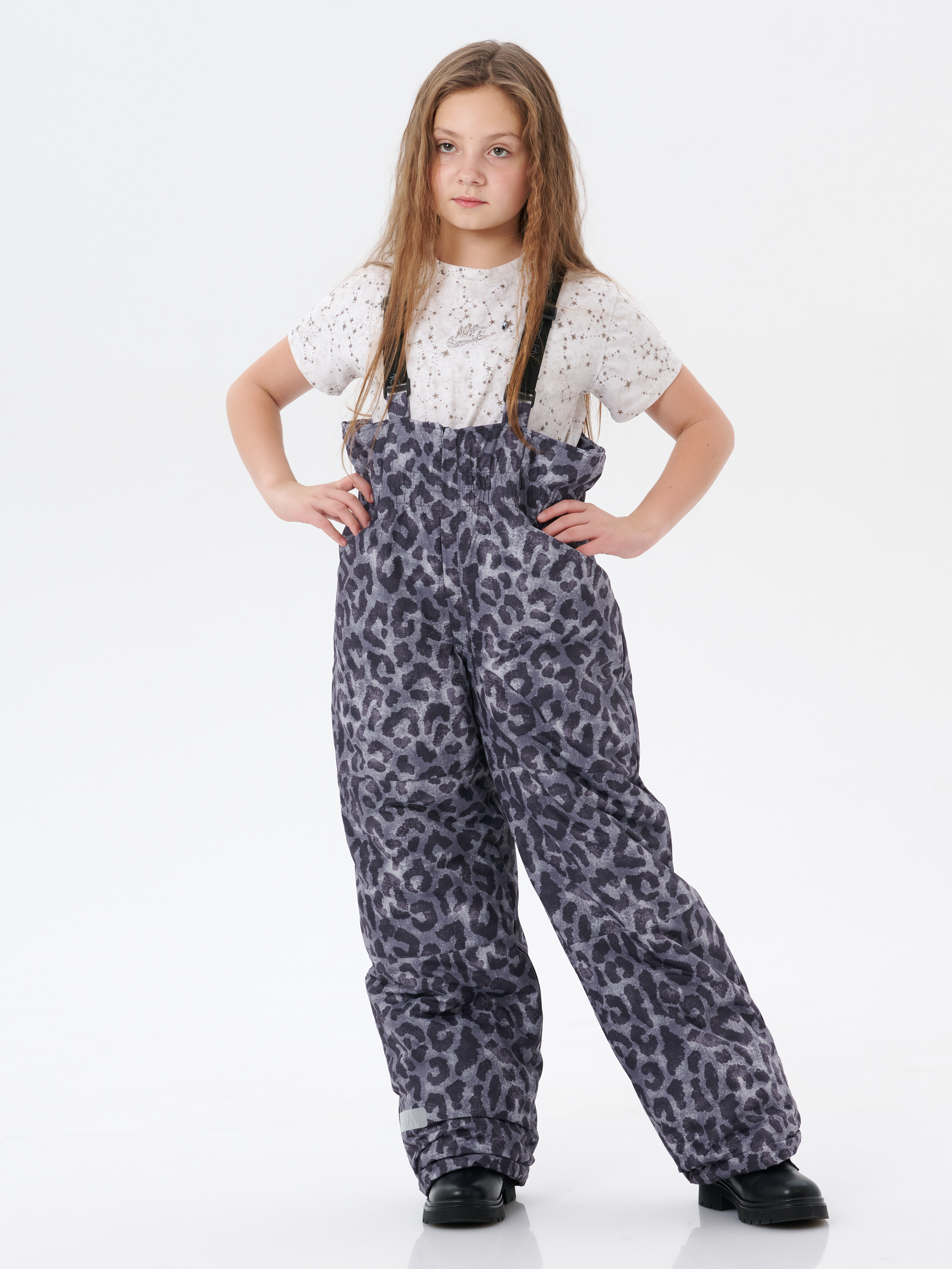 Брюки утепленные КрутышОк Т-067 серый леопард - фото 20