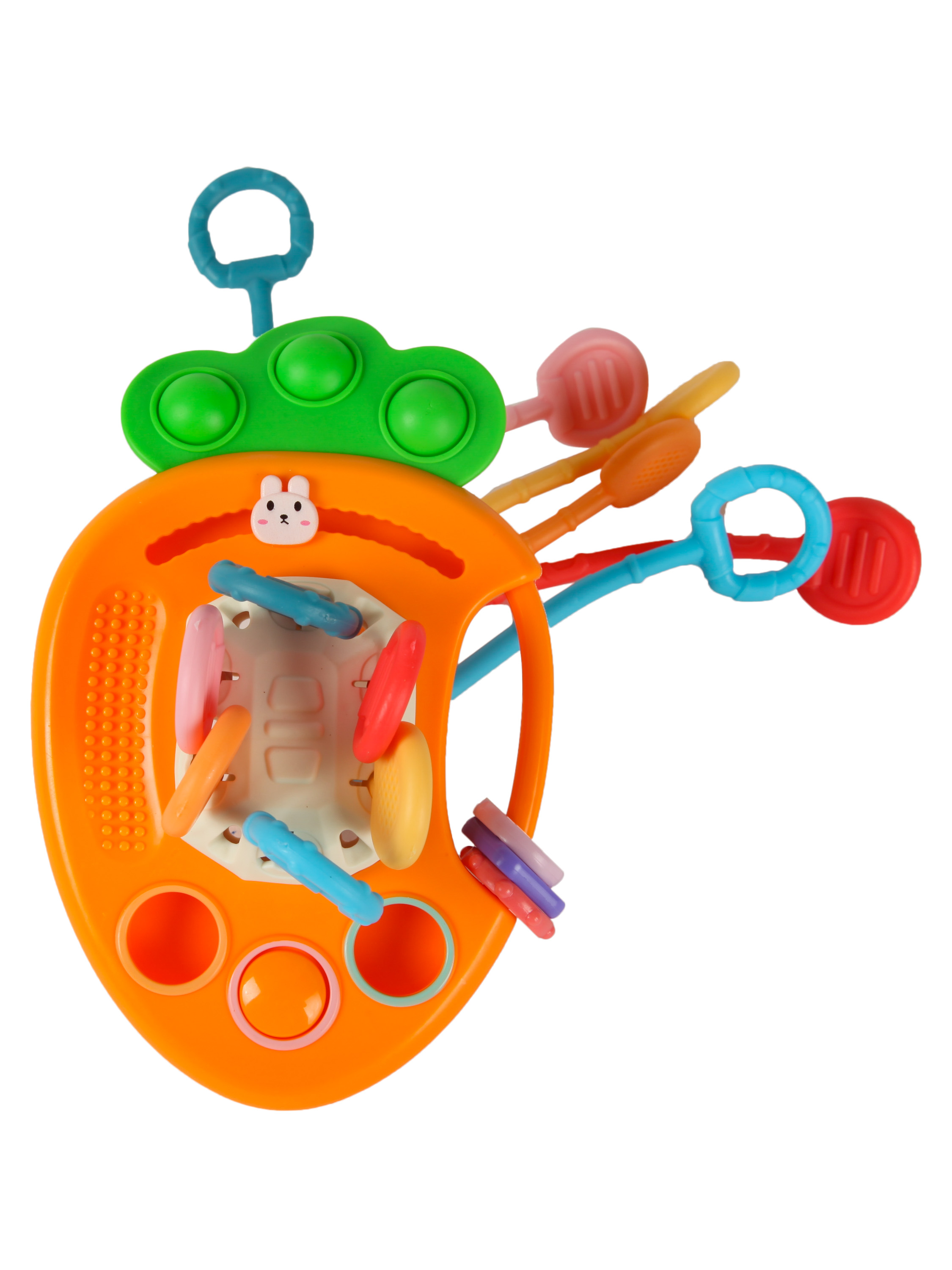 Игрушка BabyGo бизиборд Морковка-тянучка - фото 5