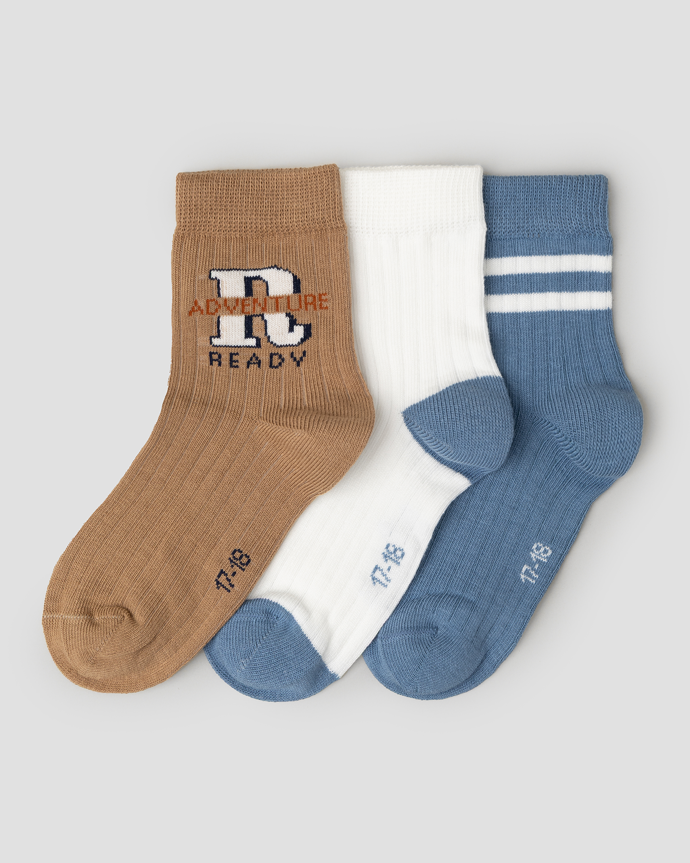 Изображение товара Набор детских носков Futurino 3 пары для мальчика хлопковый трикотаж