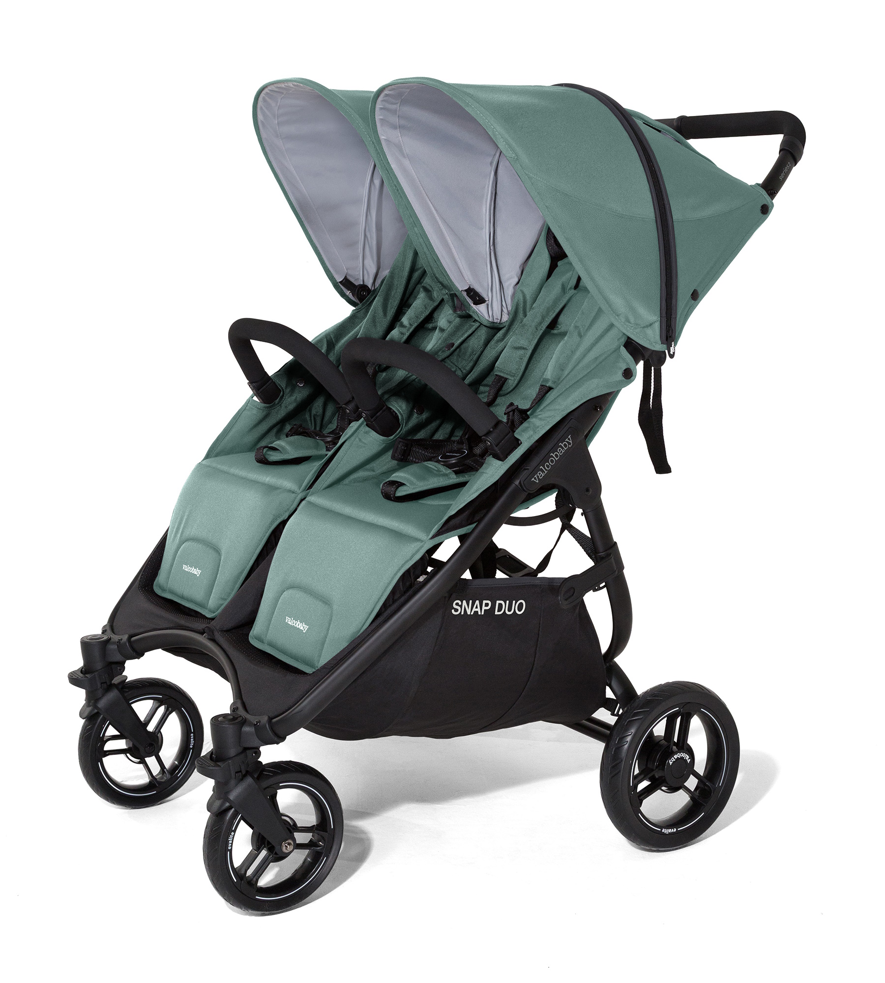 Коляска прогулочная для двойни Valco baby Snap Duo зеленый - фото 4