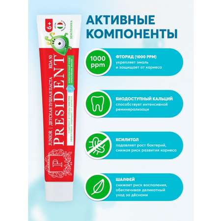 Зубная паста President Ягоды 70 г