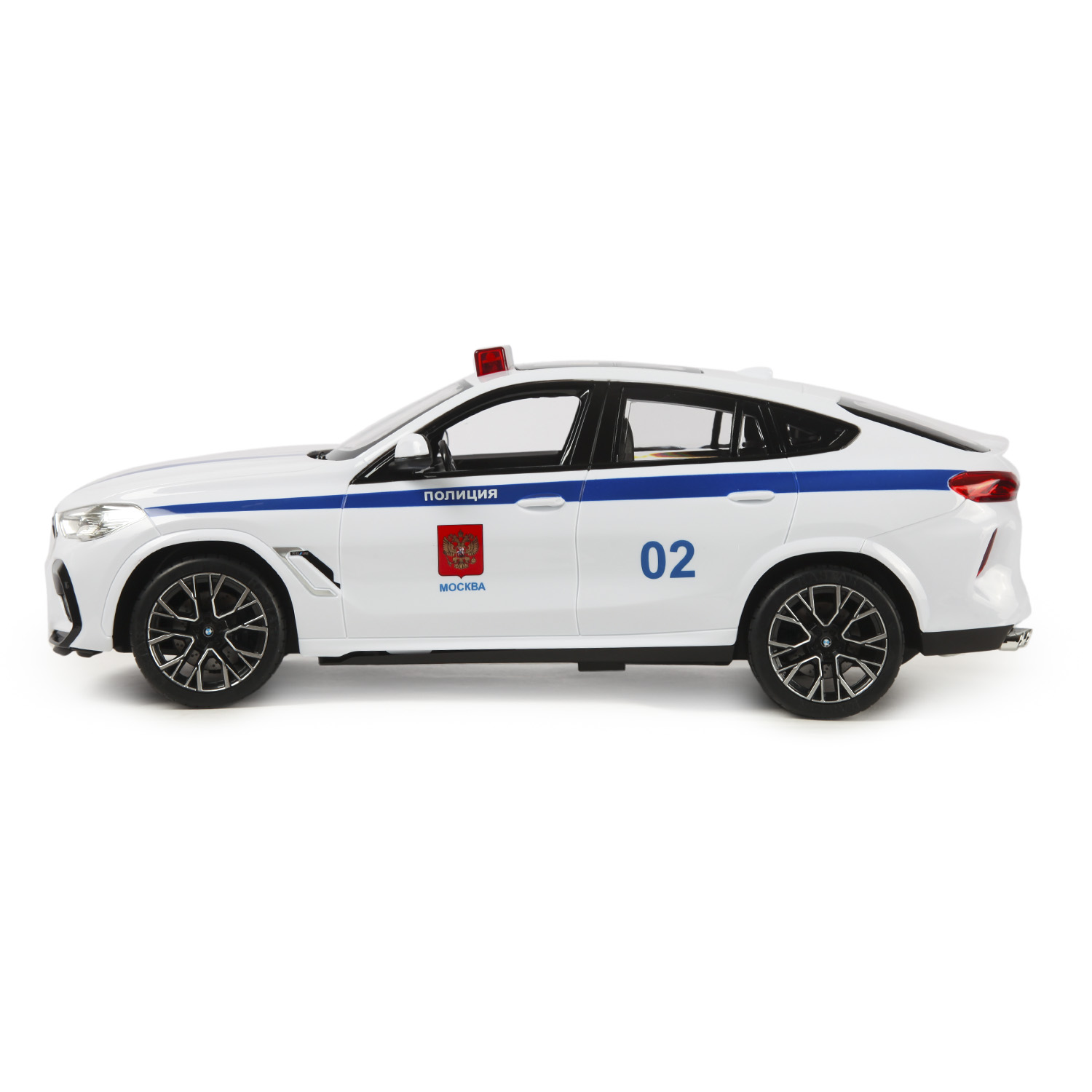 Машина Rastar РУ 1:14 BMW X6 Police Белая 99200P - фото 4