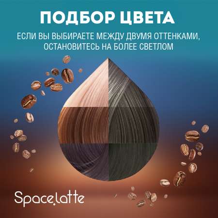 Стойкая крем краска для волос Space Latte Пепельный русый 6.1