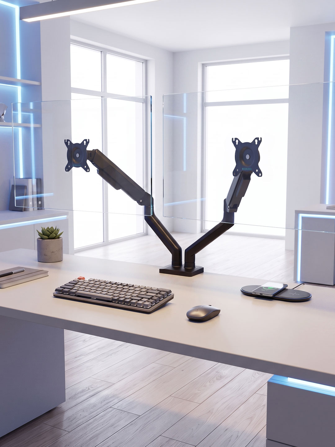 Кронштейн KROMAX Office-17 для двух мониторов 17-35 дюймов до 24 кг - фото 8