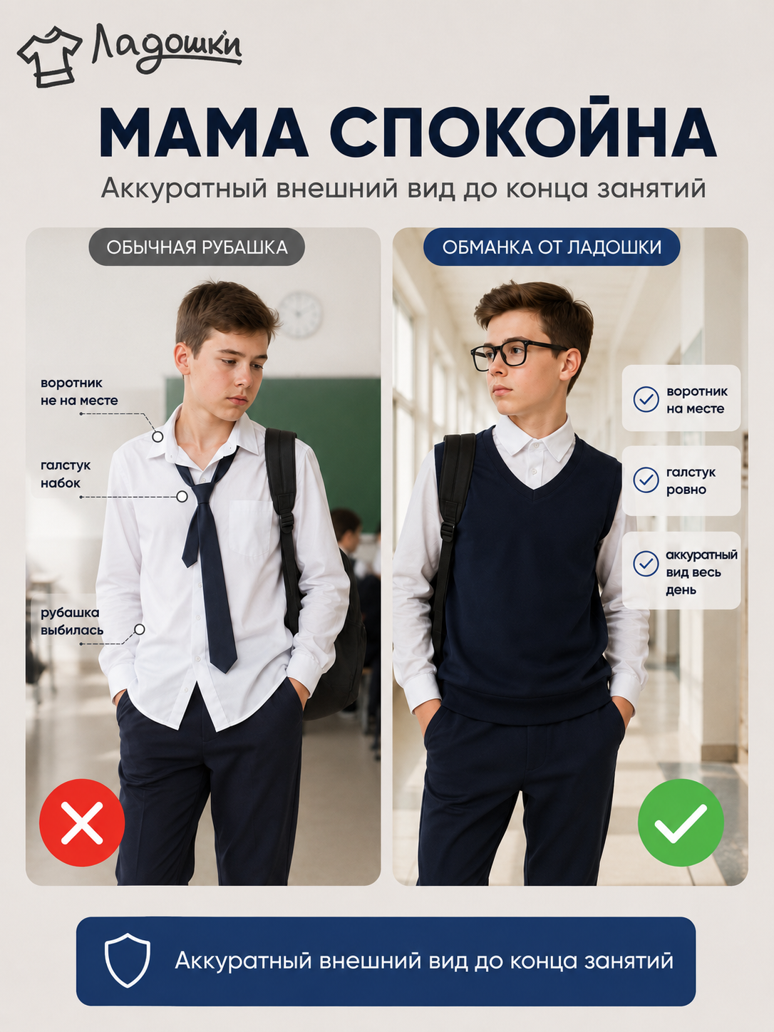 Джемпер ЛАДОШКИ Джемпер-обманка Стив-1 синий - фото 11
