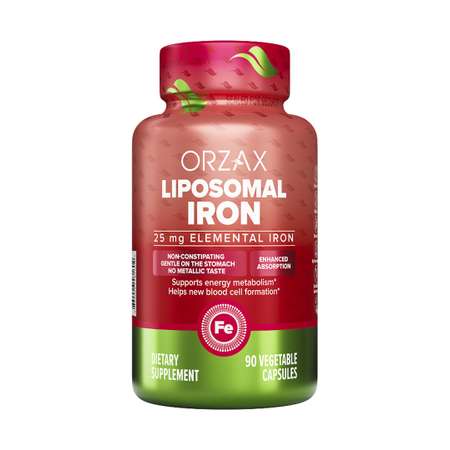 Липосомальное железо ORZAX Liposomal Iron 90 капсул