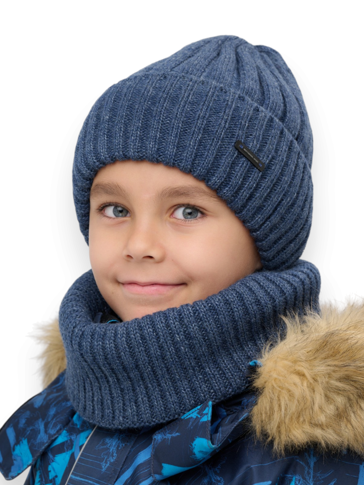Шапка и снуд NYCkids NYC-H-107-WIN-jeans - фото 1