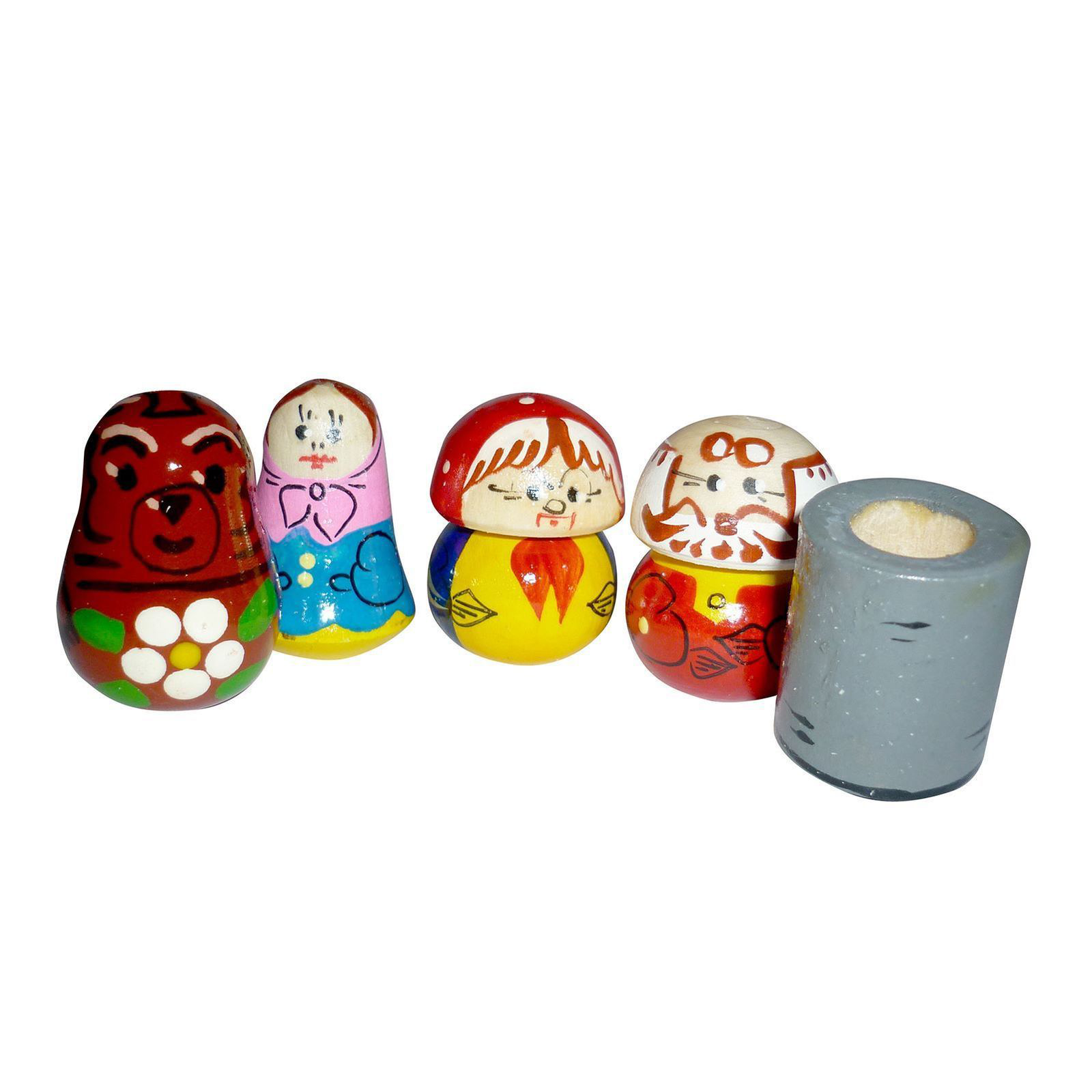 Пальчиковый театр Нескучные игры Маша и медведь 5 фигурок - фото 1