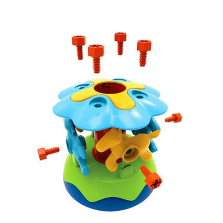 Конструктор EDU-TOYS Карусель блочный