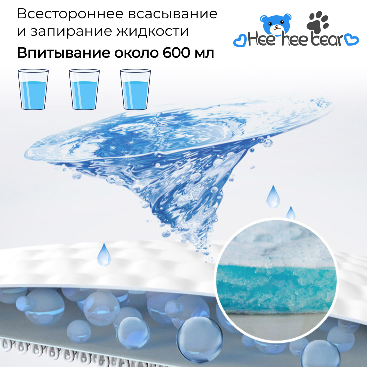 Трусики HeeHeeBear XL 10 шт. - фото 5