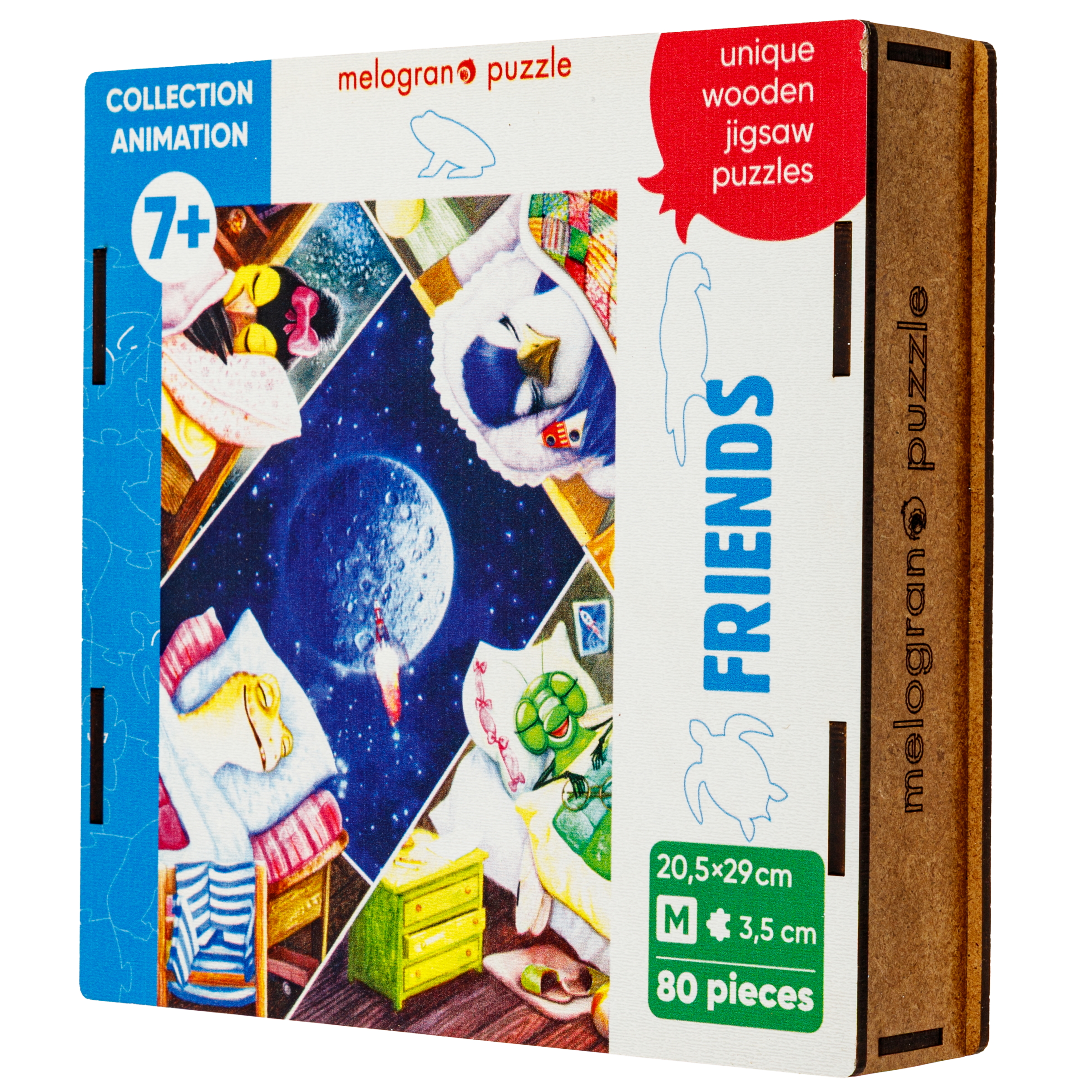 Пазл 1TOY с животными 80 деталей деревянный - фото 6