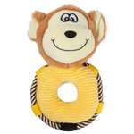 Игрушка для собак Barbaks Обезьянка-кольцо мягкая с пищалкой 27.5*19.5см