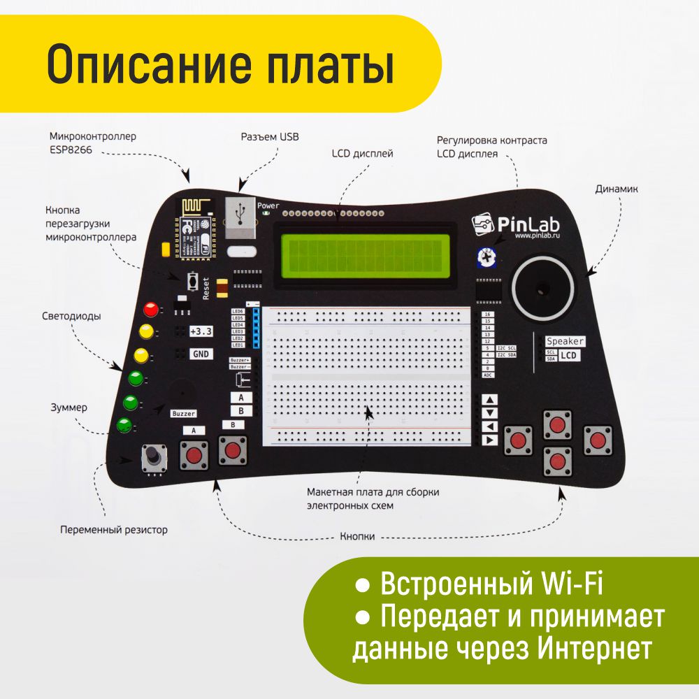 Конструктор PinLab Лаборатория интернета вещей сборная игровая модель - фото 7