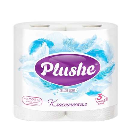 Туалетная бумага PLUSHE 1 упак. 4 шт.