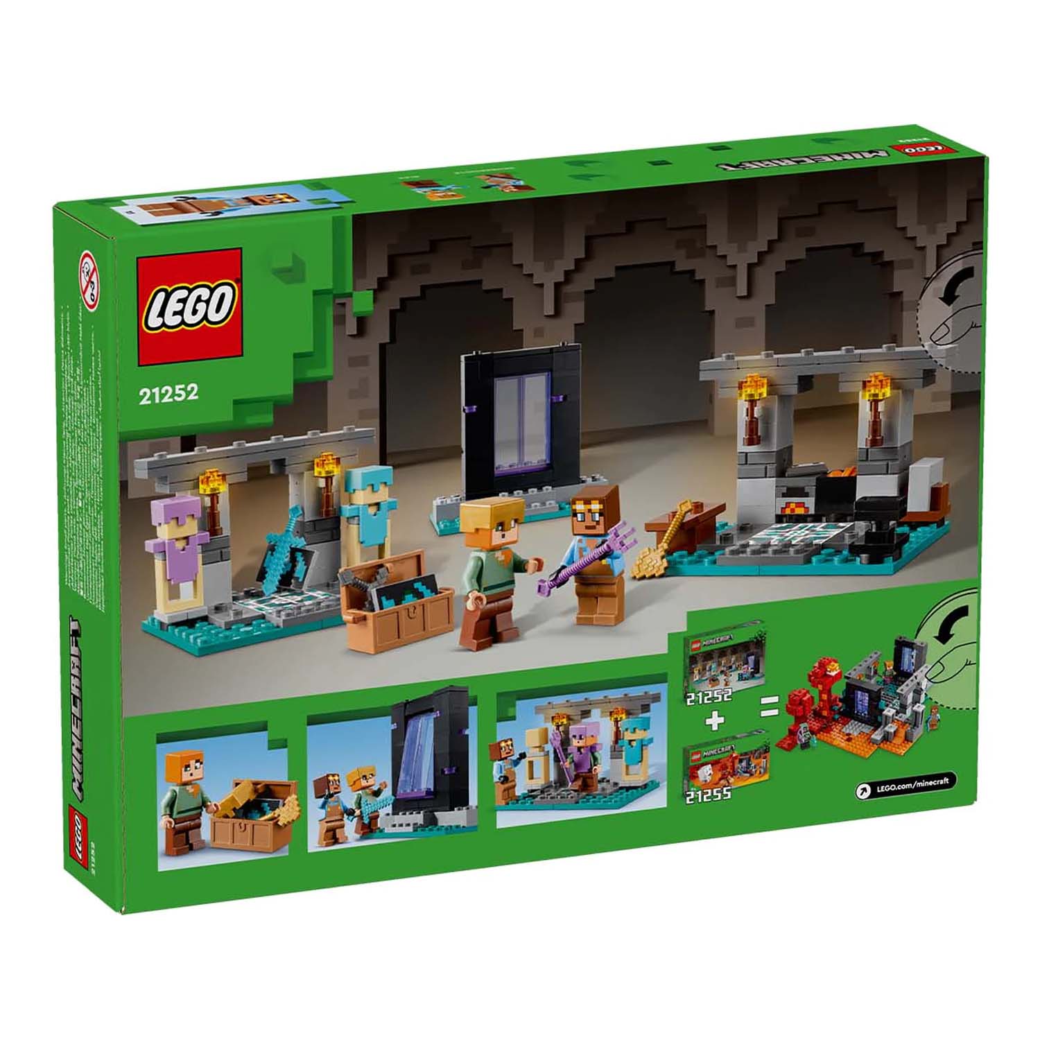 Конструктор LEGO Minecraft Оружейная палата блочный - фото 7