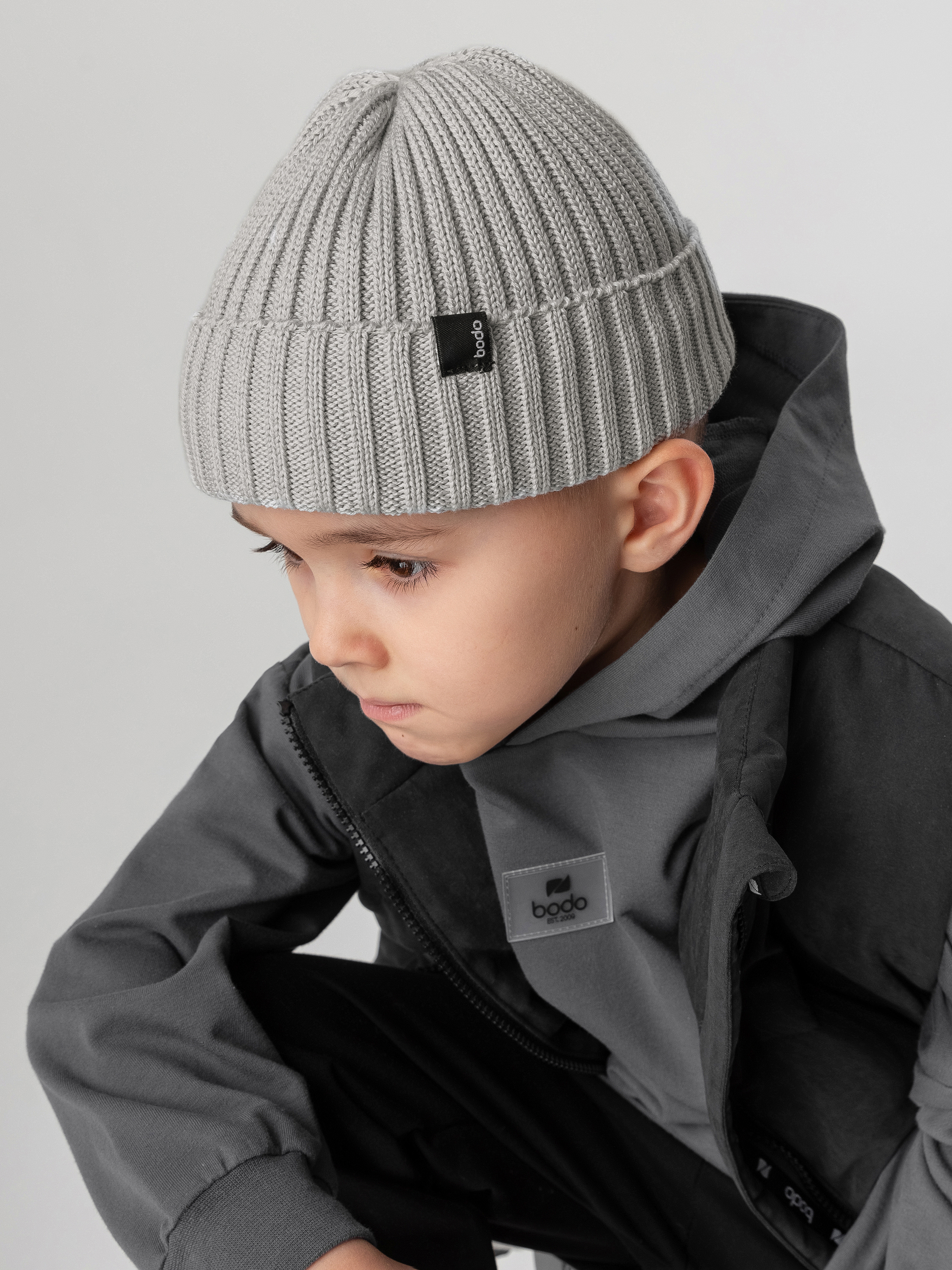 Шапка Bodo 10-405MU_светло-серый - фото 1
