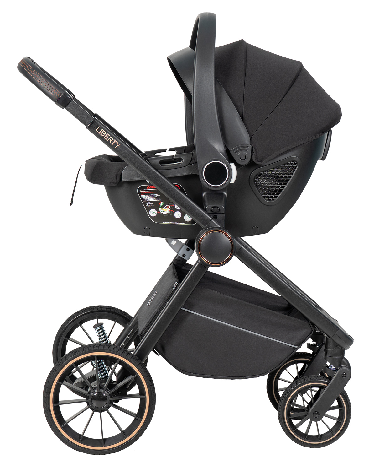 Коляска 3в1 Farfello Liberty черный - фото 30