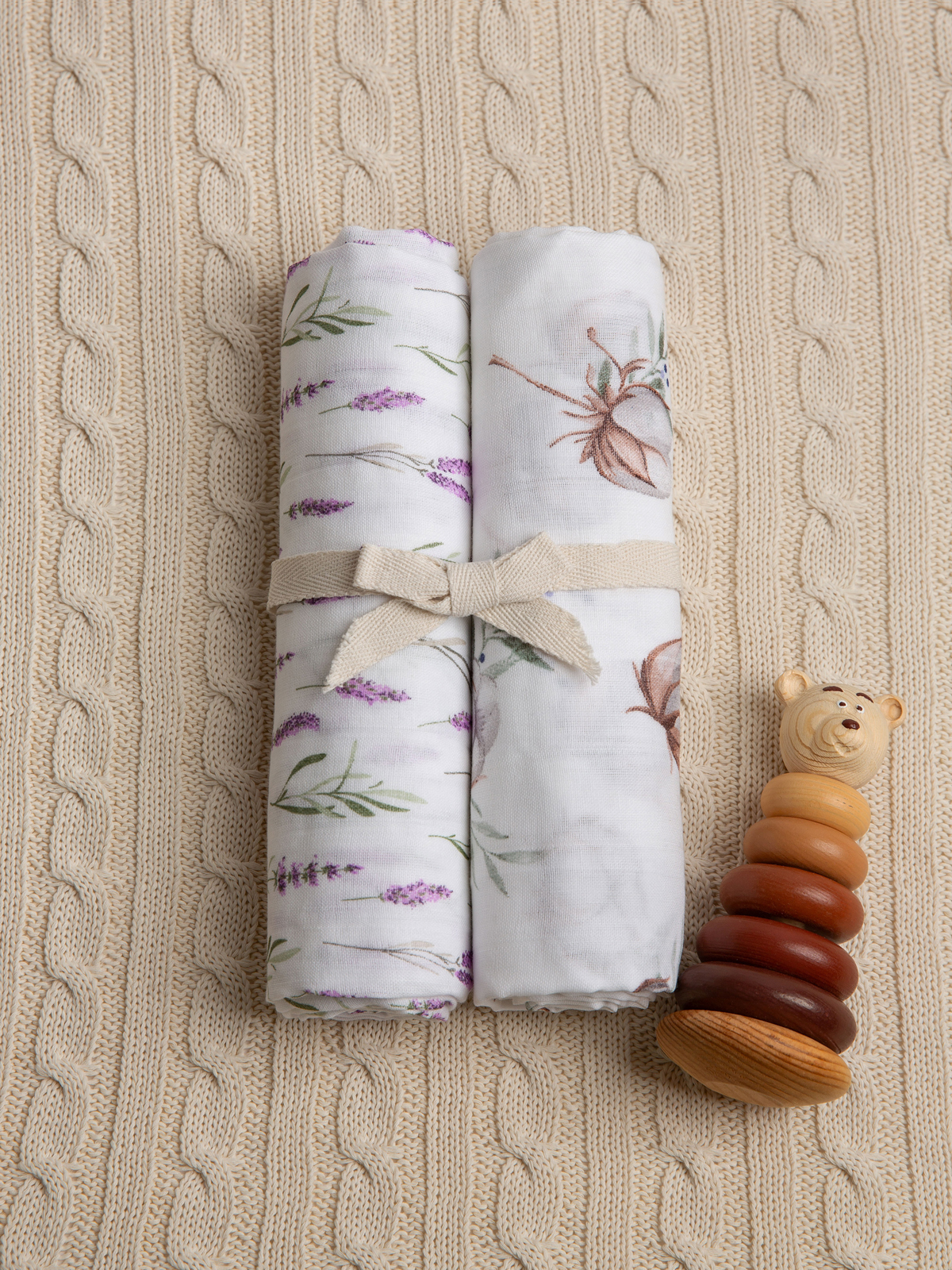 Пелёнка inlovery муслин 130x90 см 2 шт. - фото 2