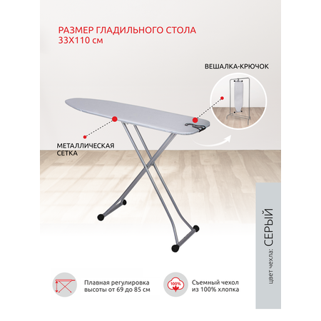 Гладильная доска InHome металлическая
