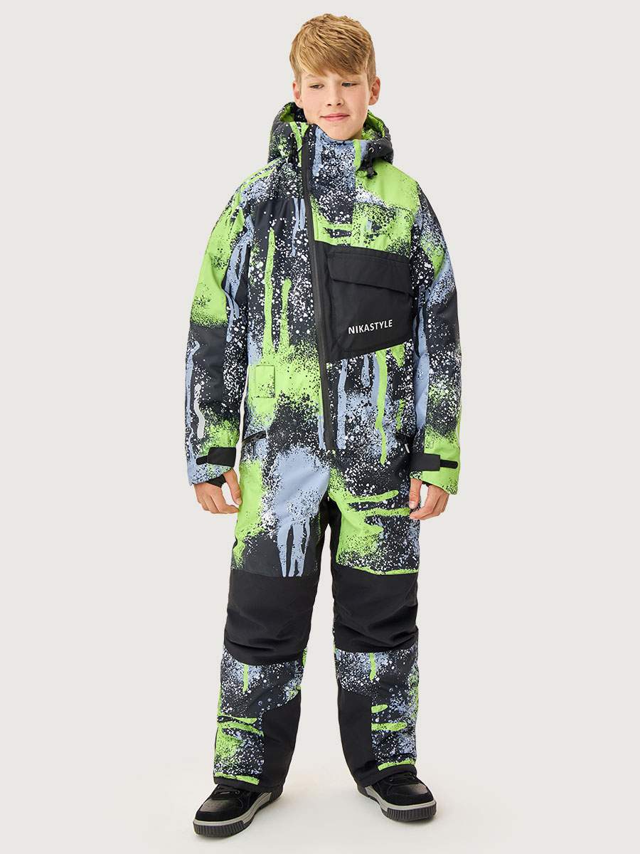 Комбинезон NIKASTYLE 8з1525 салат/черный - фото 4