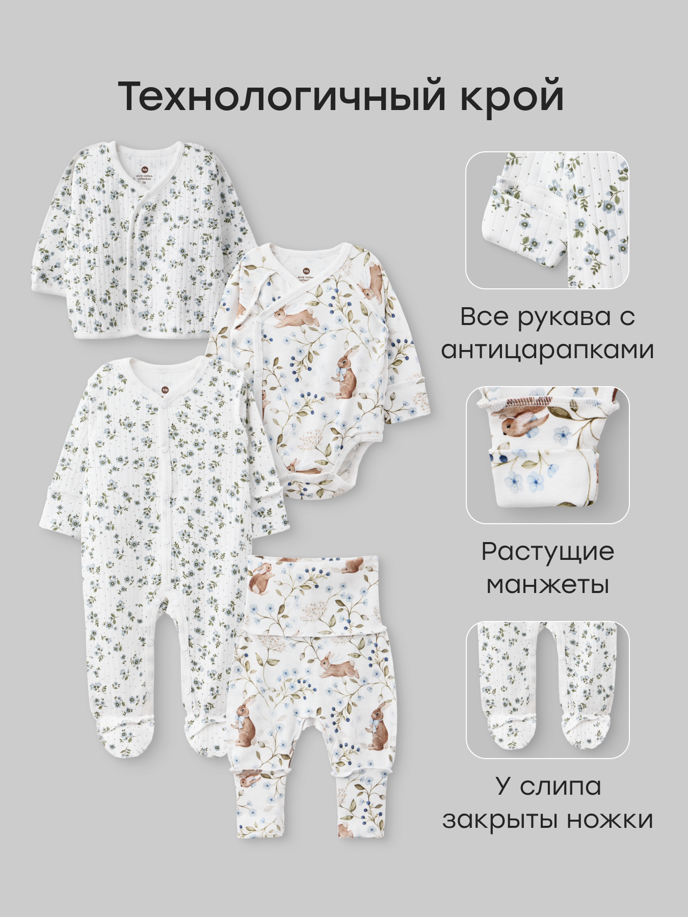 Комплект Happy Baby 90153-0_white-blue - фото 7