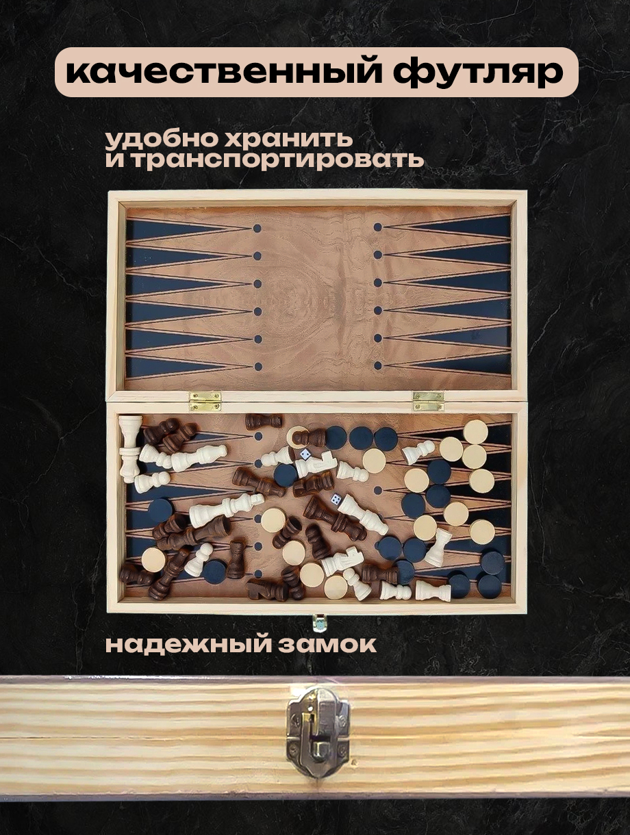 Настольная игра Madliani Шашки Шахматы Нарды - фото 4