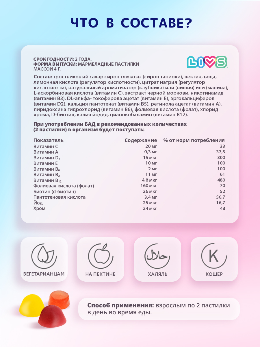 Комплекс витаминов LIVS для мужчин женщин детей - фото 8