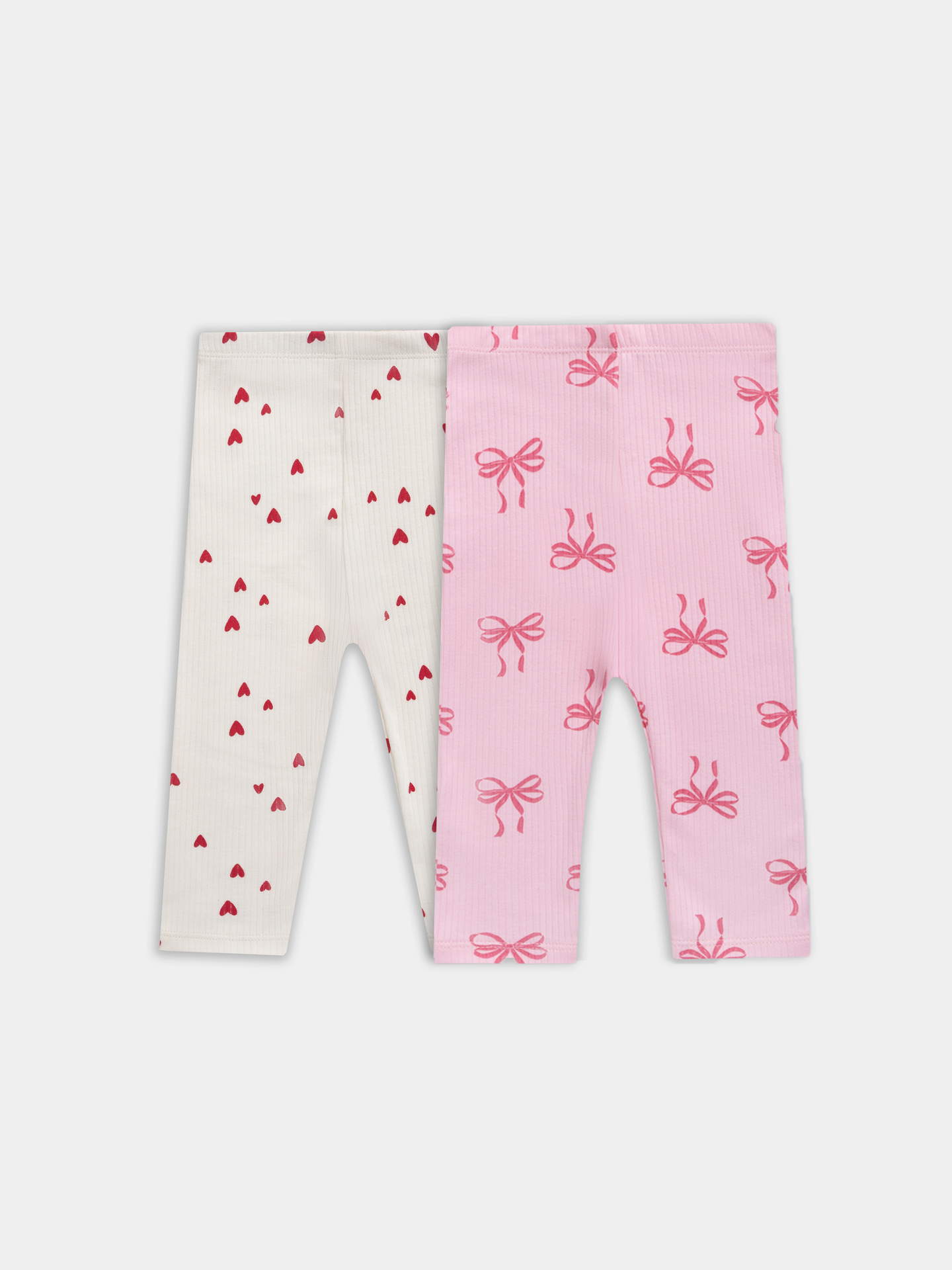 Штанишки 2 шт Mark Formelle (Марк Формэль) 85116-2/сердечки на молочном +бантики на розовой сказке - фото 2