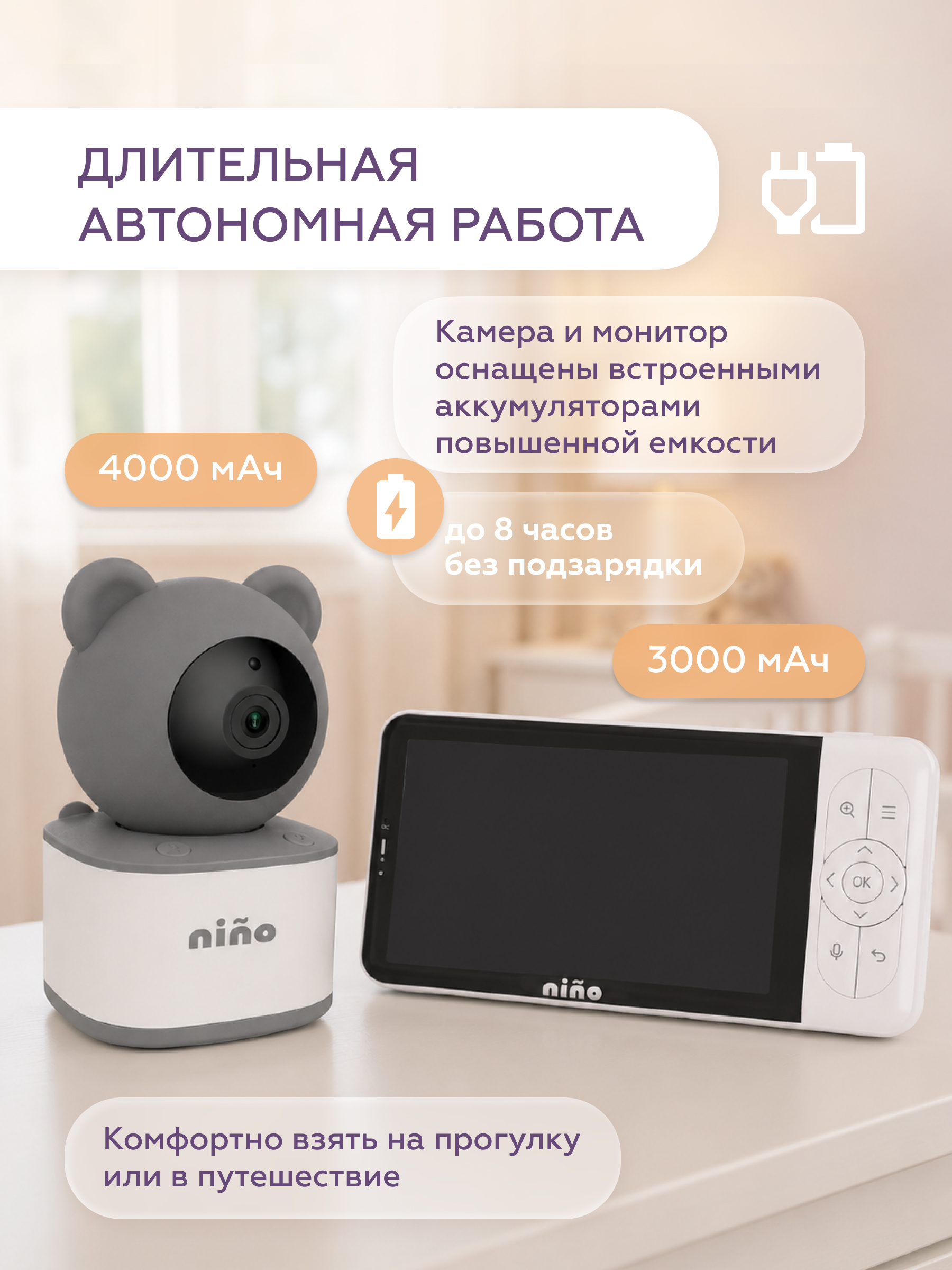 Видеоняня nino Baby 6YB - фото 2