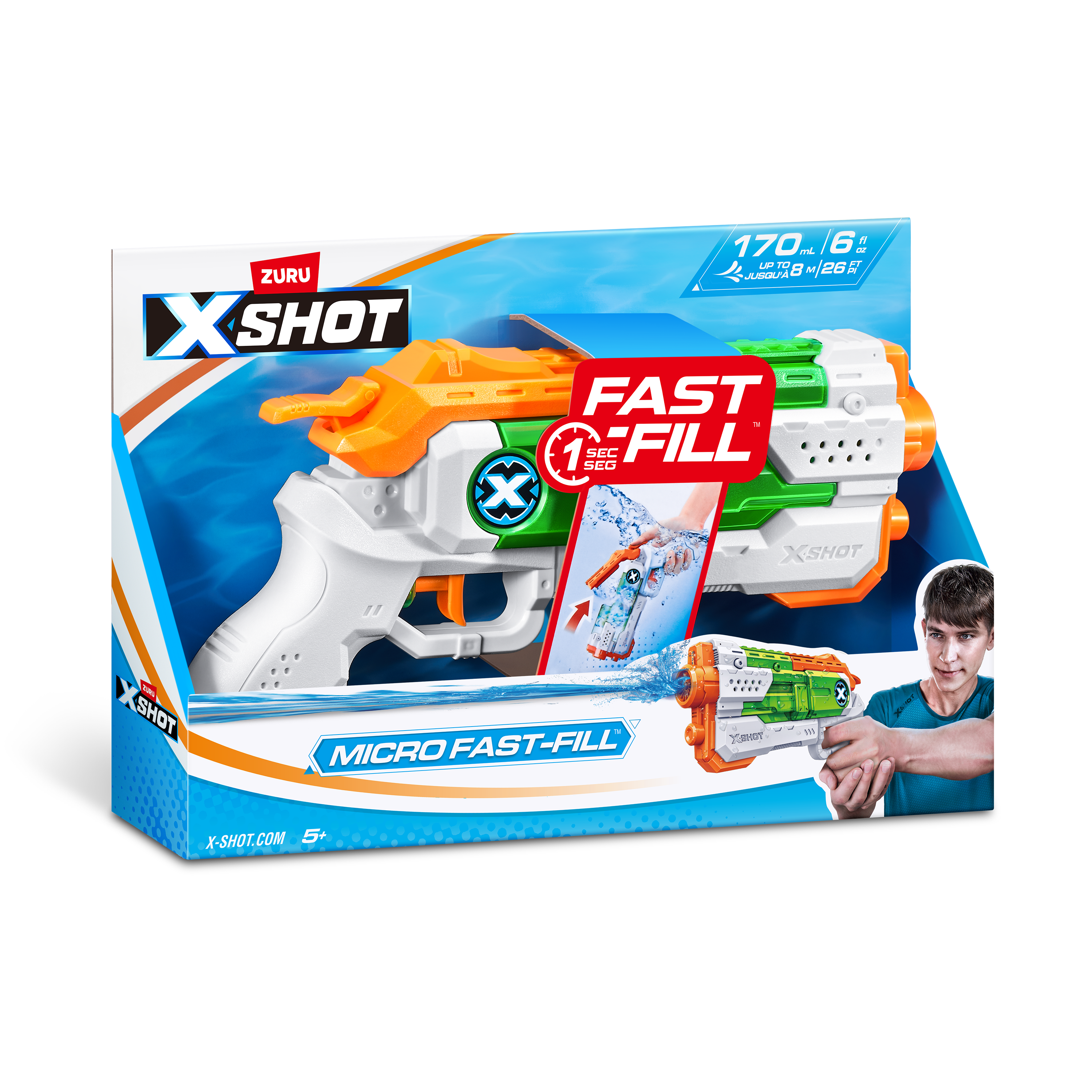 Бластер водный Zuru XSHOT  Fast Fill Water Фаст Филл Микро - фото 10