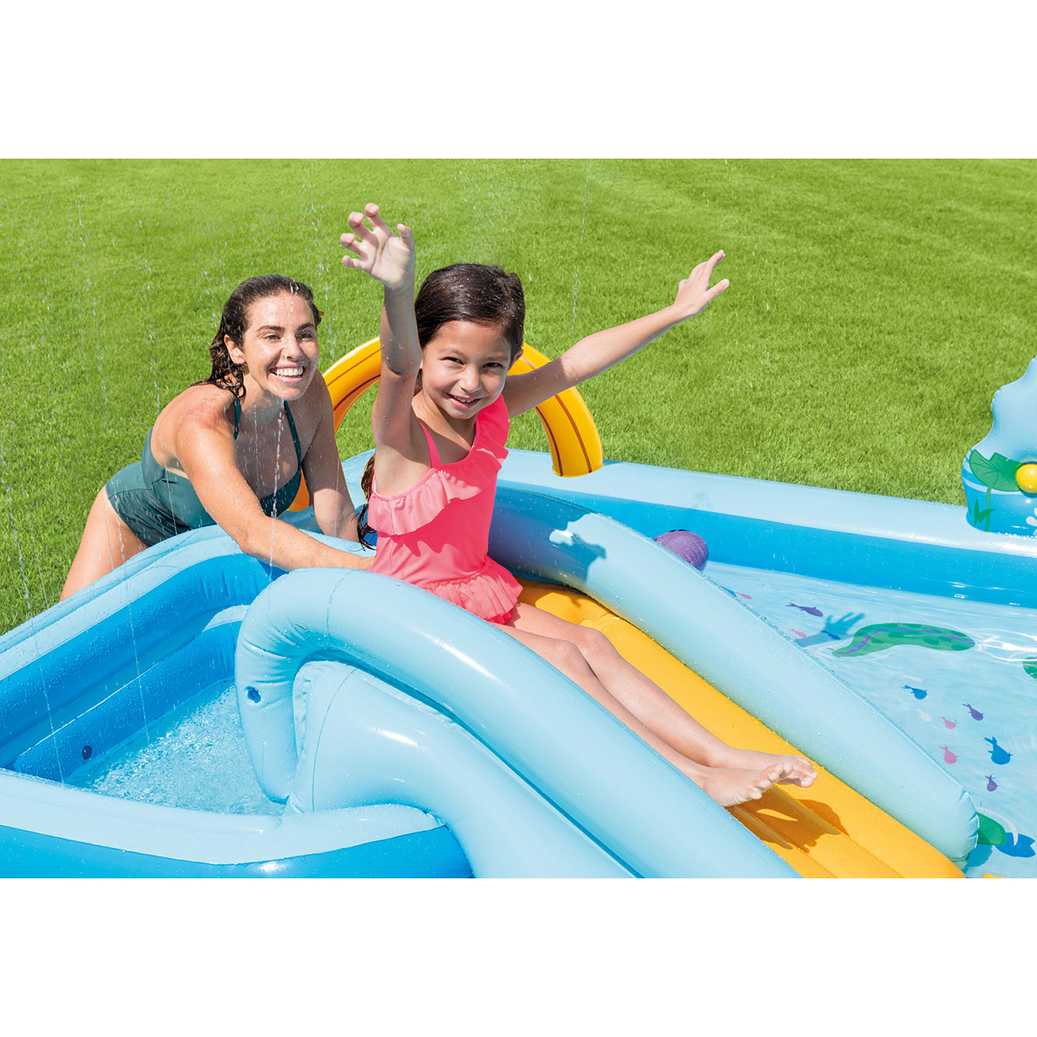 Игровой центр Джунгли INTEX 244х98х71 см с горкой и фонтаном - фото 4