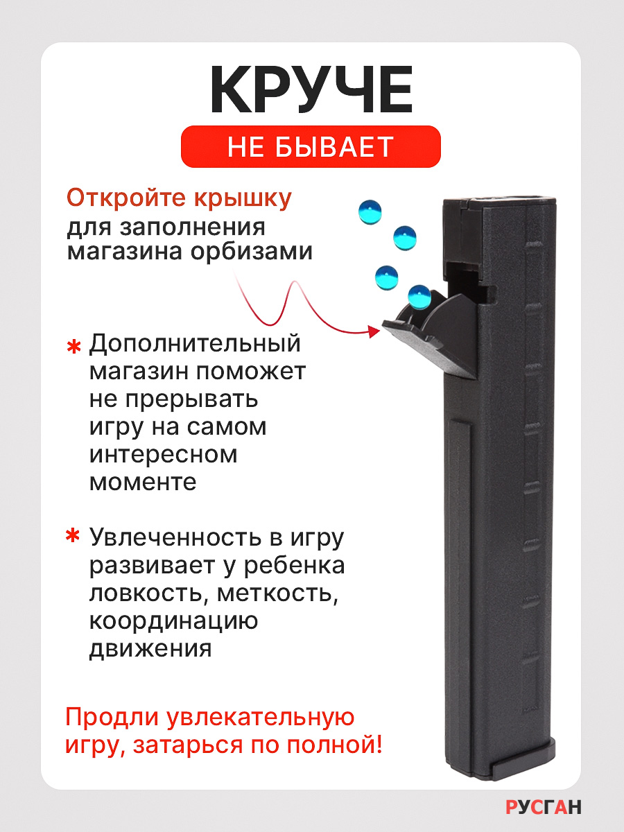 Комплектующее для игрушечного оружия RUSHGAN магазин к автомату MP9 - фото 2