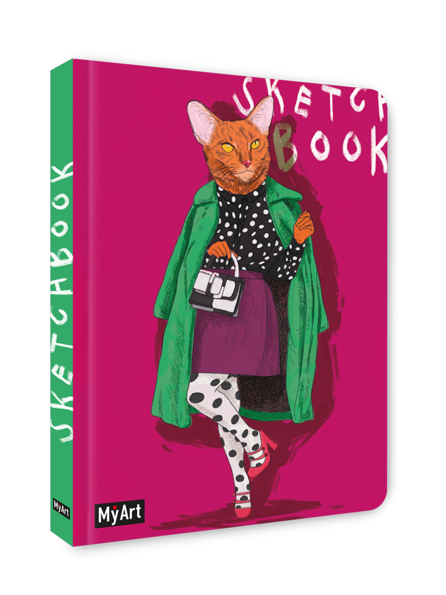 Скетчбук Проф-Пресс блокнот На стиле. Кошка. А5 64 лист. 1 шт. - фото 5