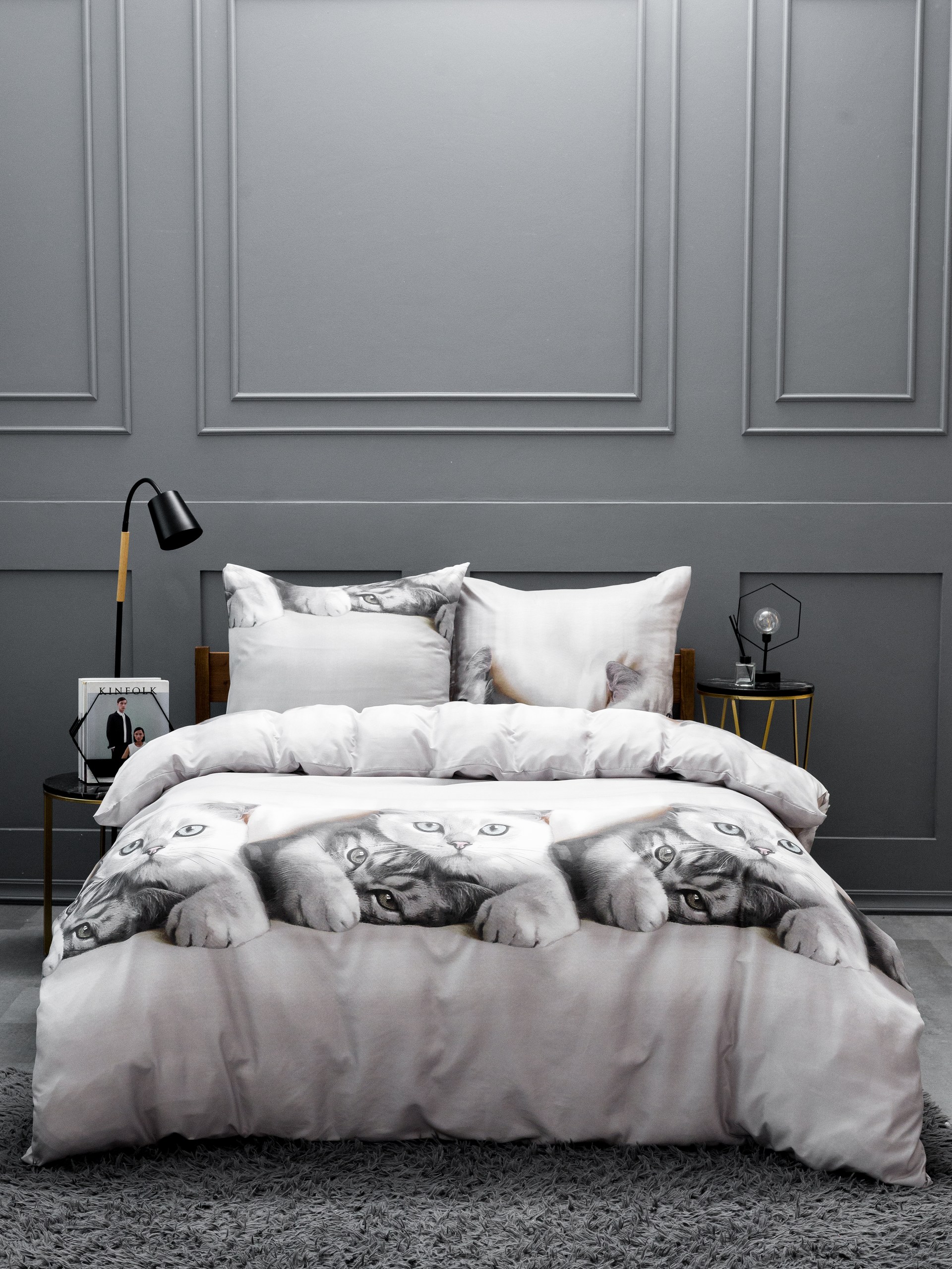 Комплект постельного белья PAVLine Котик евро - фото 2