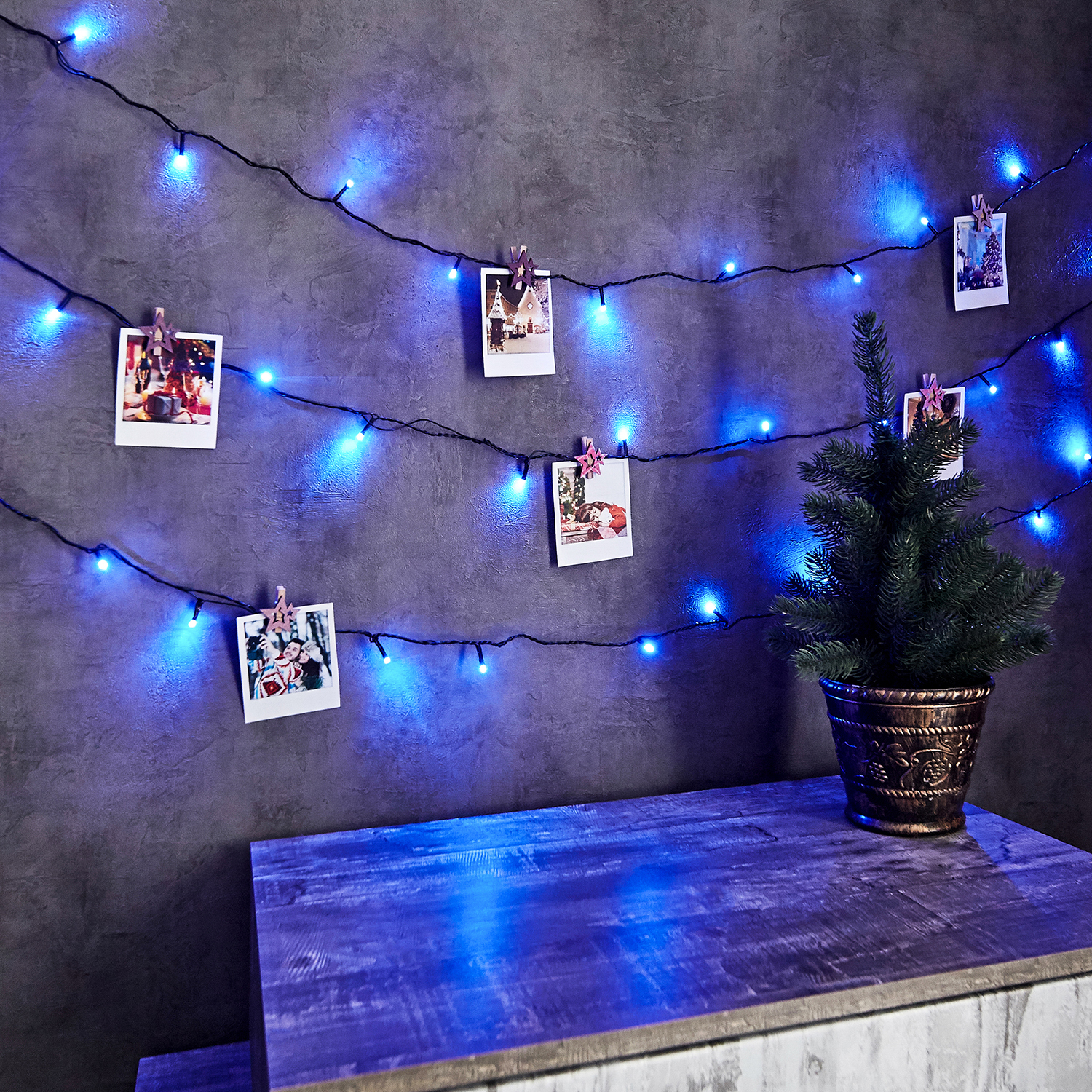 Светодиодная гирлянда NEON-NIGHT Твинкл-лайт 6 м 8 режимов синее свечение - фото 5