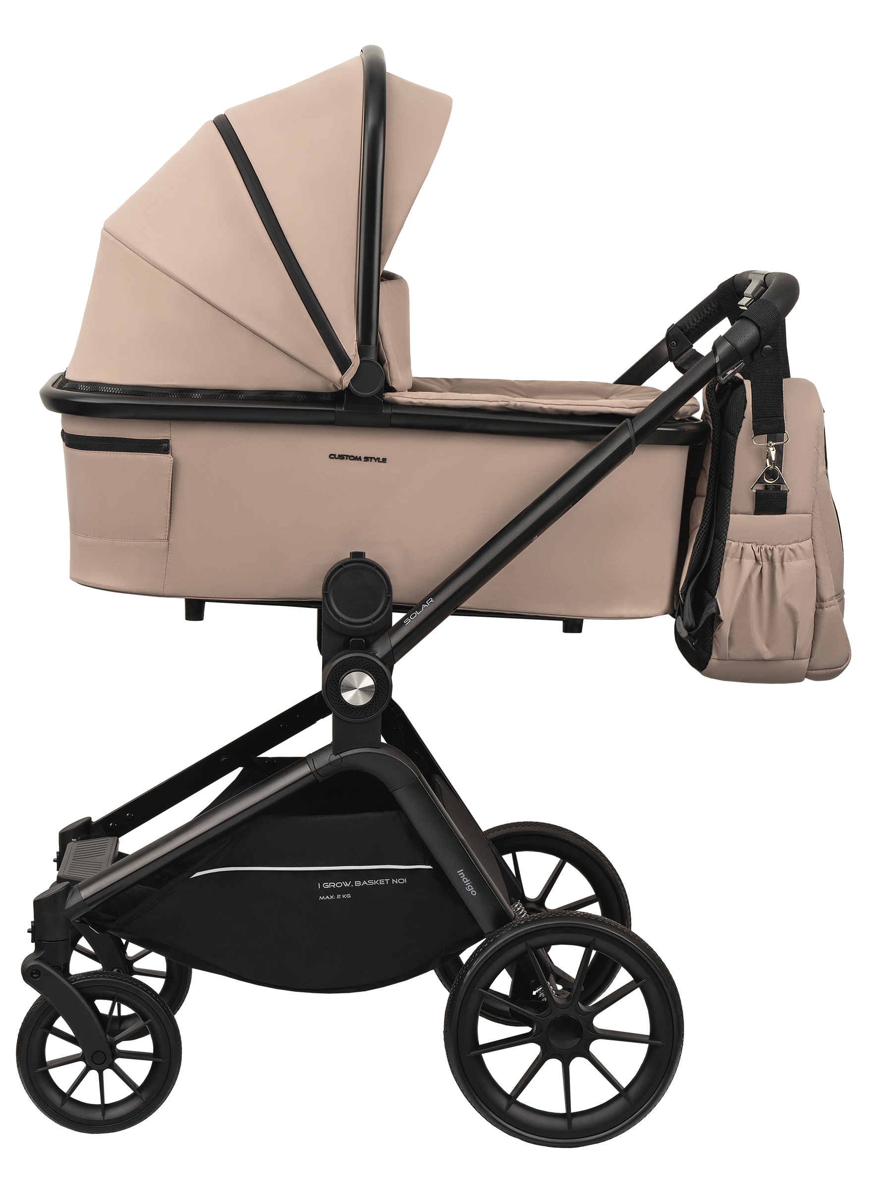Коляска 2в1 Indigo Solar бежевый - фото 3