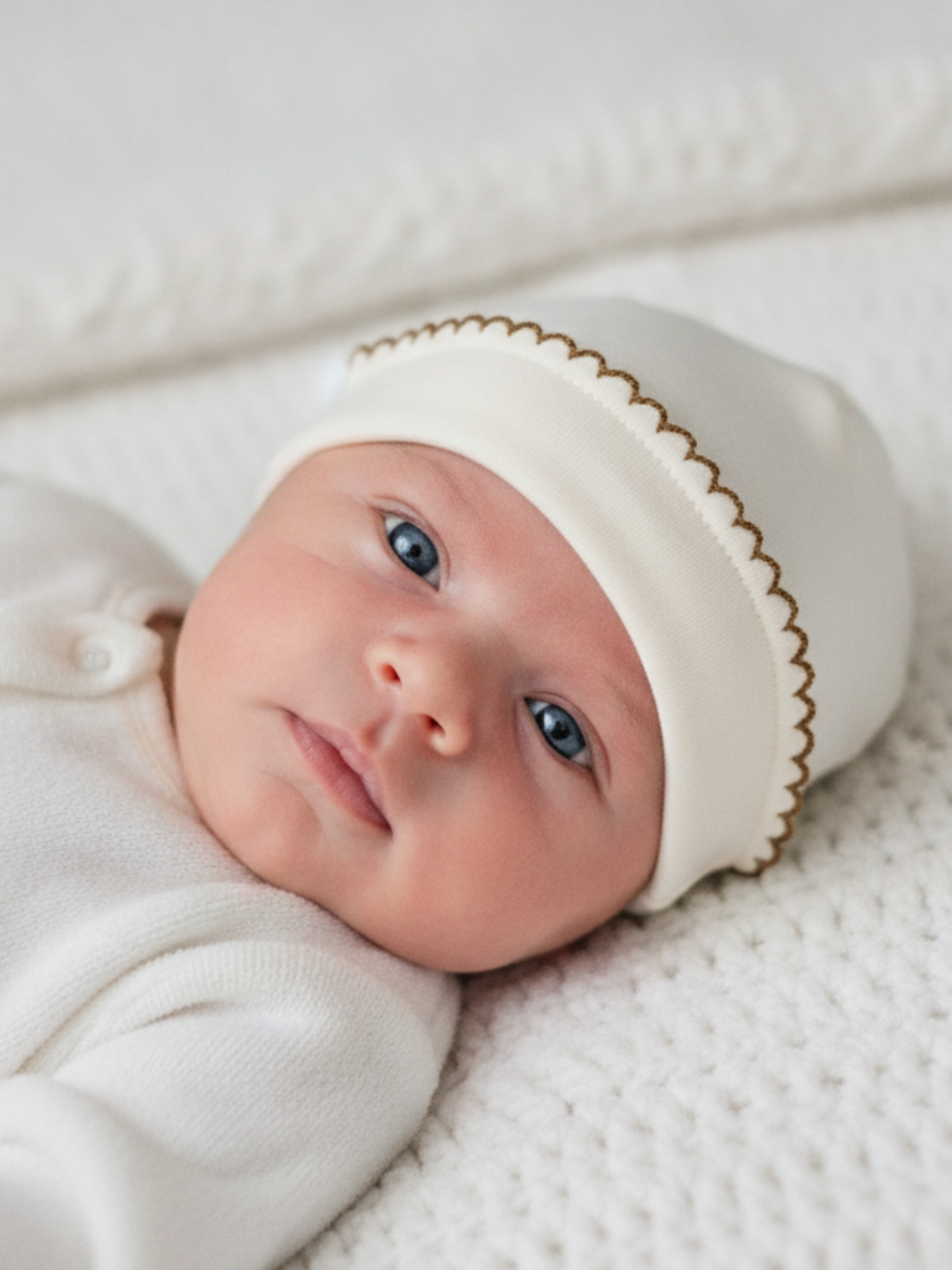Шапочка Linas baby 789-2H Ванильный - фото 1