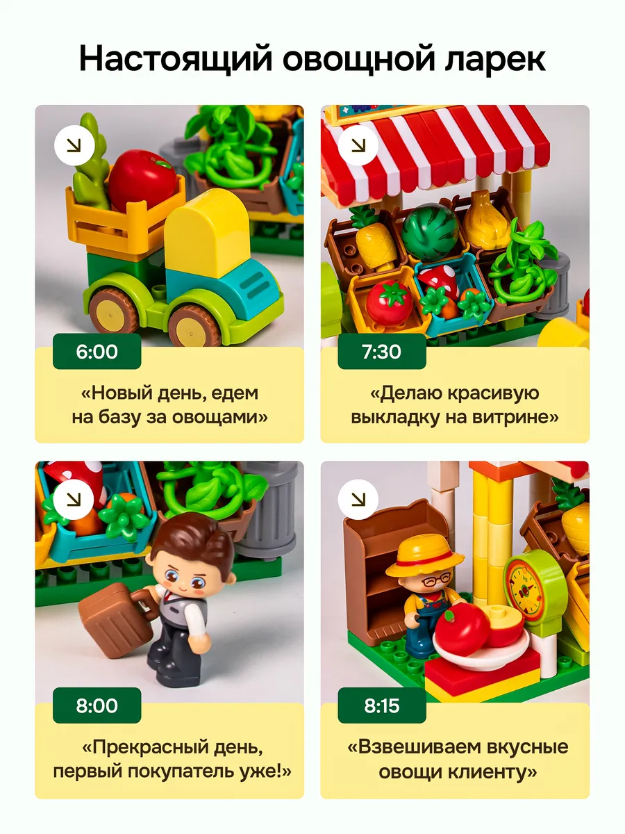 Конструктор Kids Build DUPLO Фермерский рынок 100 дет. - фото 2