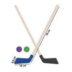 Набор для хоккея Задира клюшка детская 2 шт + шайба 2 шт