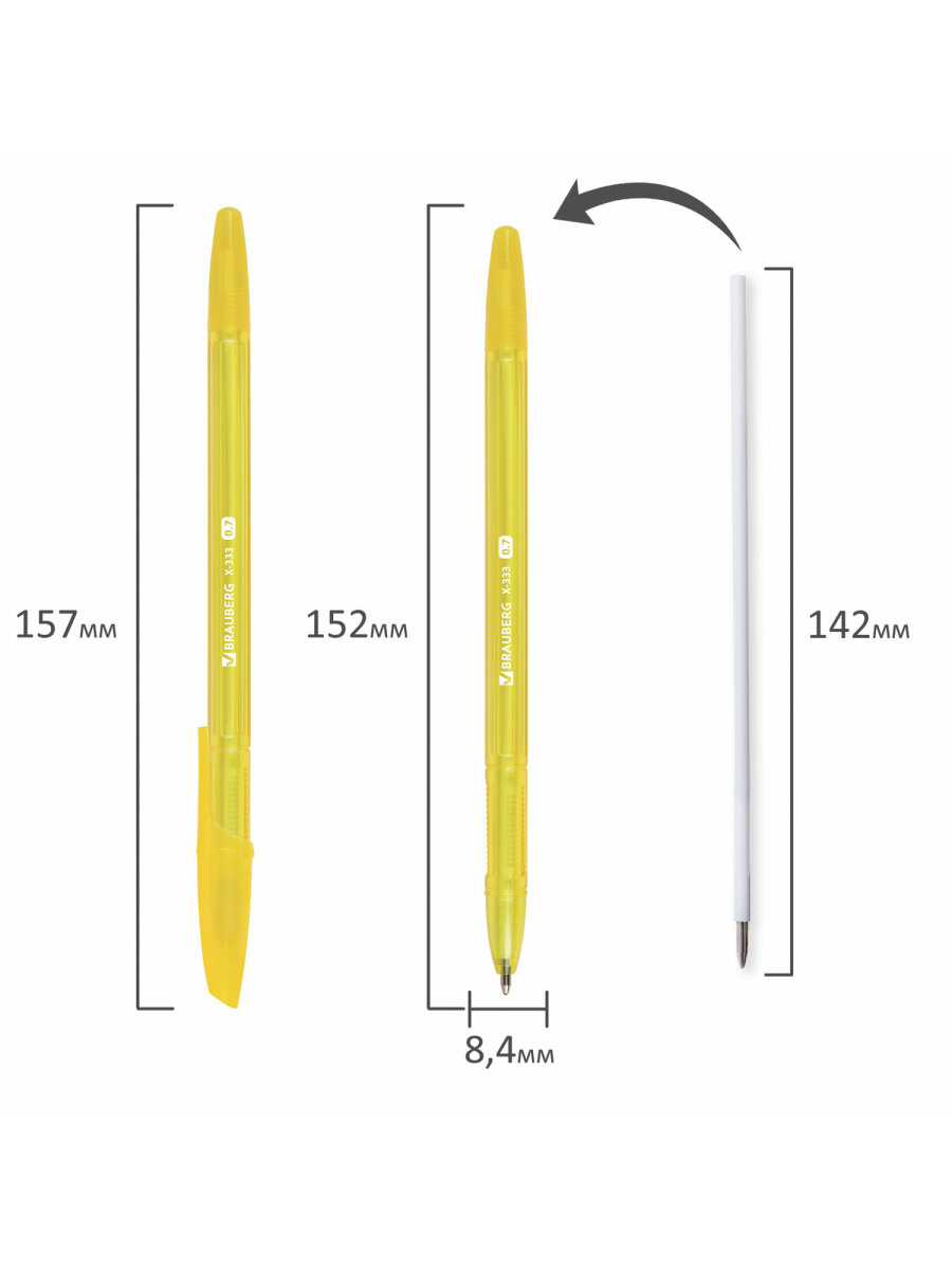 Ручка шариковая Brauberg 10 шт. - фото 13