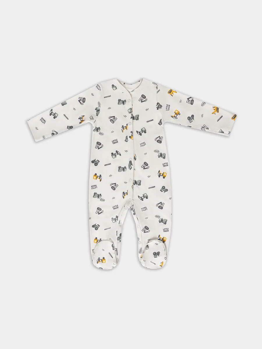 Комбинезон 2 шт Mark Formelle (Марк Формэль) 14005-2/тракторы на белом песке +тракторы на морском - фото 13