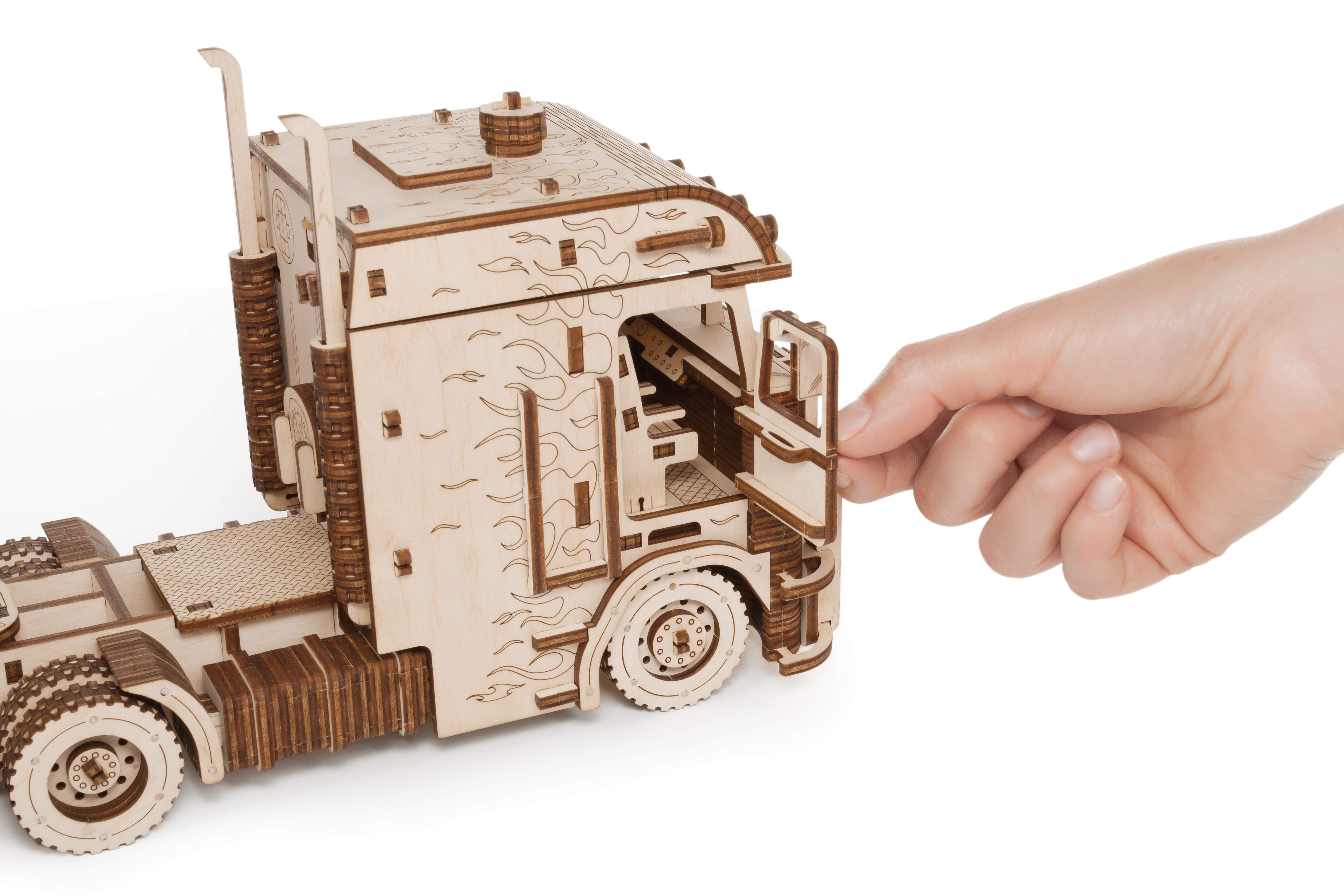 Конструктор Eco Wood Art Грузовой тягач деревянный - фото 12