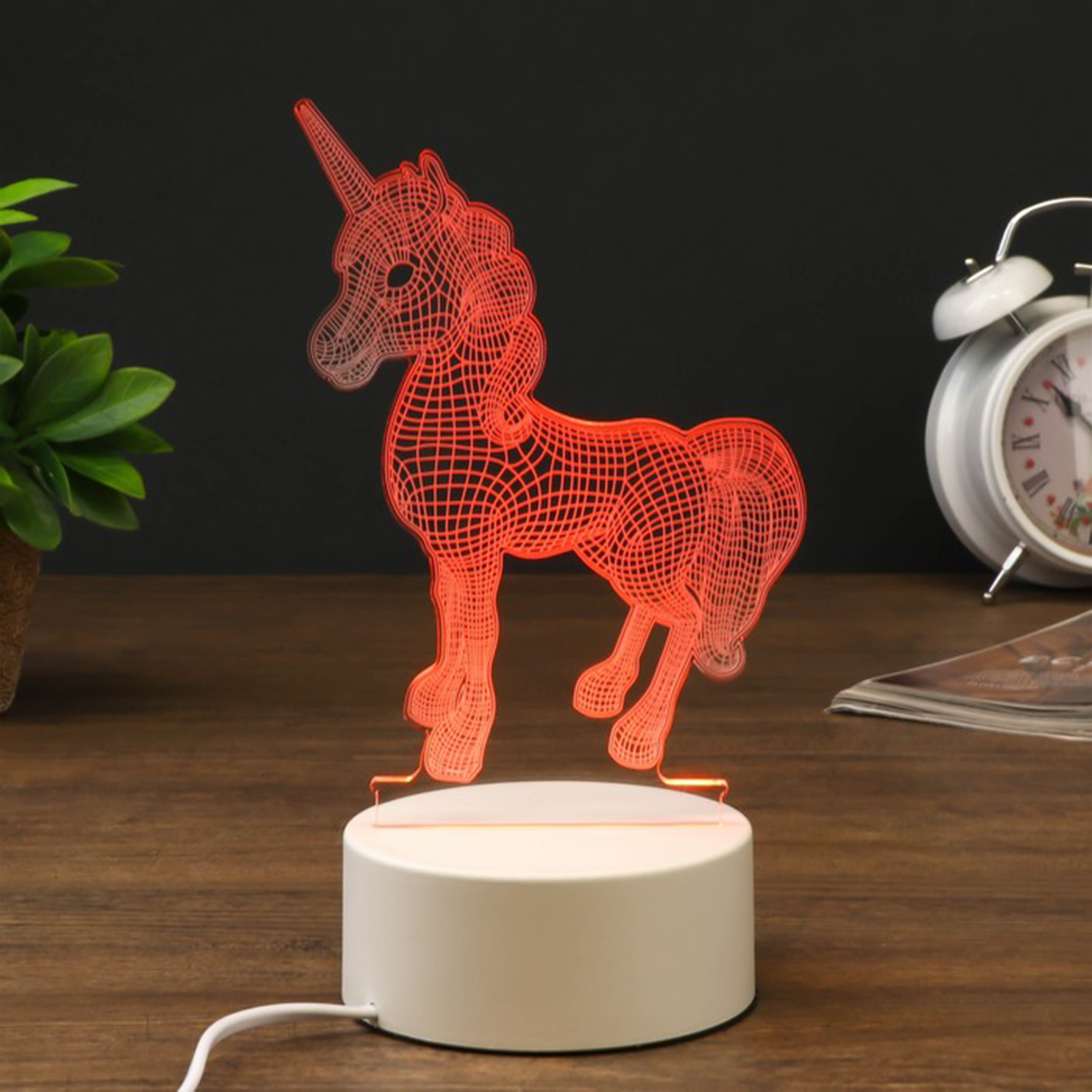Светильник MINI-TOYS «Магический единорог» LED RGB - фото 4