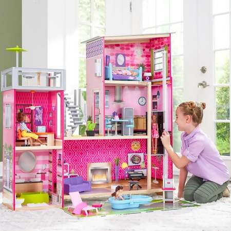Домик для кукол KidKraft с мебелью