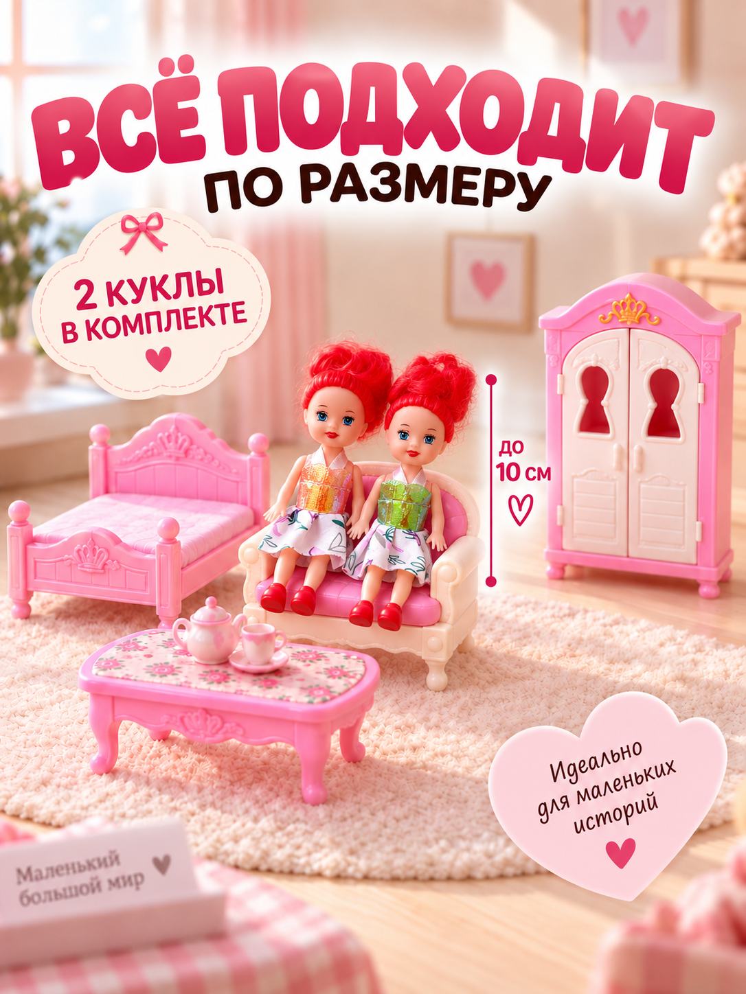 Домик для кукол MiniMinds с мебелью КукольныйДомик - фото 9
