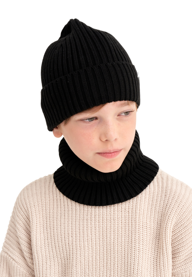 Шапка и снуд wookee Шапка_СнудЧерный - фото 8