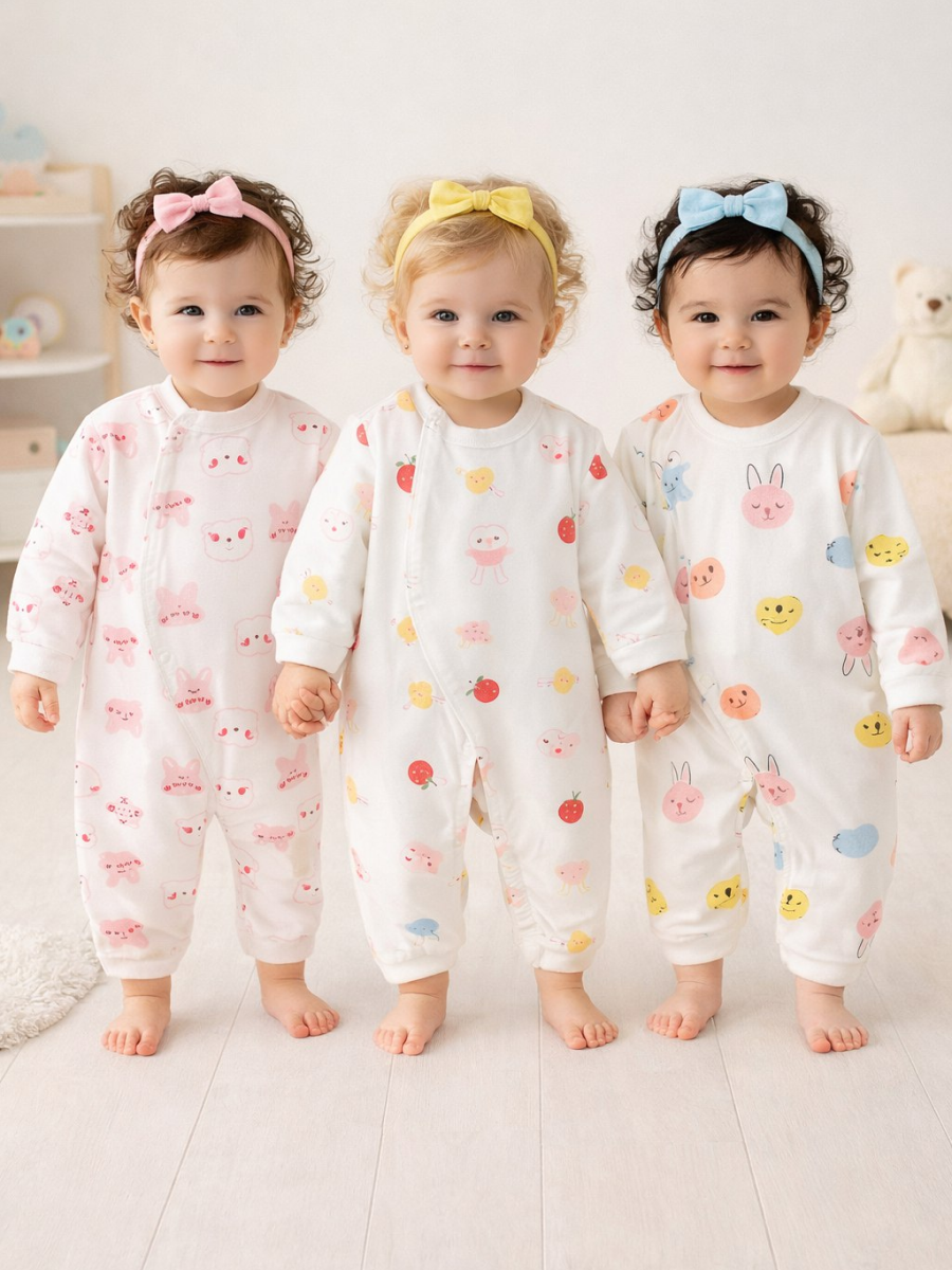 Комбинезон 3 шт ЛУKID Слипы/набор-3-девочки - фото 1
